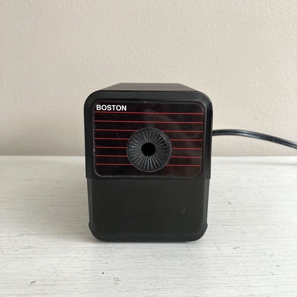 Boston Model 18 Vintage Electric Pencil Sharpener Black Tested & Working